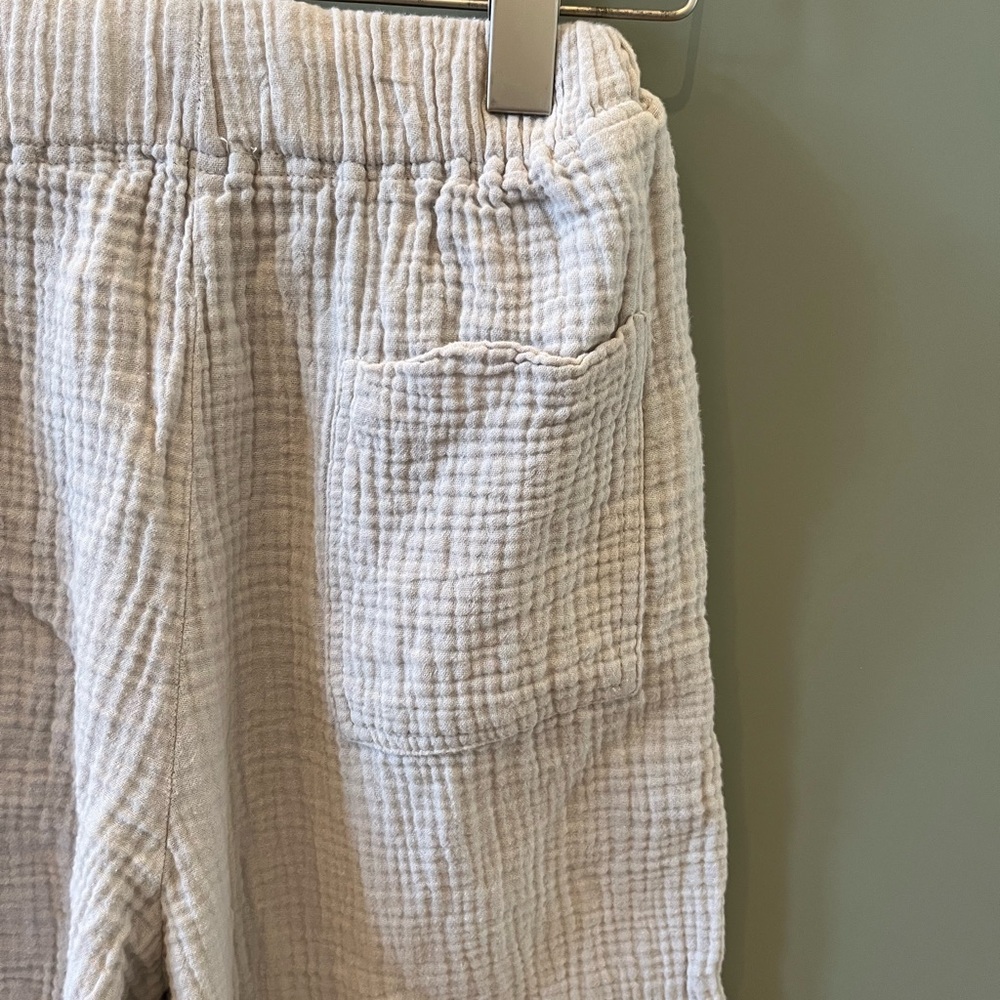 OAK + FORT light grey gauze cropped lounge pant - Picture 7 of 8